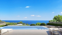 Unique designer villa with stunning sea view and walking distance to La Fustera Beach