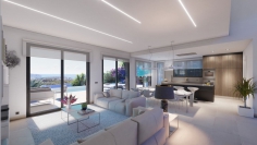 Schitterende nieuwe designer villa met zeezicht dichtbij het strand en centrum van Moraira