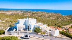 High quality contemporary villa next to nature reserve offering amazing sea views