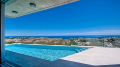 High quality contemporary villa next to nature reserve offering amazing sea views