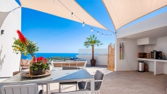 High quality contemporary villa next to nature reserve offering amazing sea views