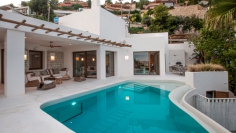 Stunnig Ibiza style villa with amazing sea views for sale close to the beach in Javea