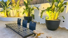 Sfeervolle Ibiza stijl villa met prachtig uitzicht op zee en de wijngaarden
