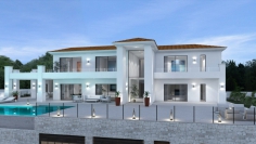 Stunning new build sea front villa in Moraira with amazing sea views