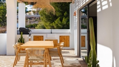 Beautiful key-ready luxury new build Ibiza style villa with sea views in Moraira