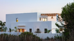 Beautiful key-ready luxury new build Ibiza style villa with sea views in Moraira