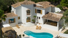 Stunning Ibiza style property with amazing sea views for sale in Moraira