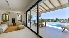 Stunning Ibiza style property with amazing sea views for sale in Moraira