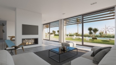 Contemporary beachfront designer villa with direct private access to the beach in the New Golden Mile.