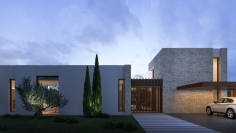 Top quality contemporary 'Ibiza style villa with sea views at walking distance from the beach
