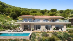 High-end luxury new build designer villas in private estate overlooking Saint Tropez