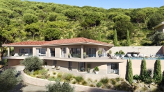 High-end luxury new build designer villas in private estate overlooking Saint Tropez