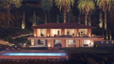 High-end luxury designer villas with 5* hotelservices in private estate overlooking Saint Tropez