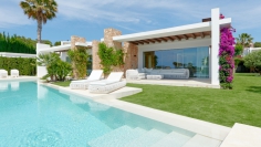 Stunning modern Ibiza villa with rental license in private urbanisation close to the beach