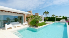 Stunning modern Ibiza villa with rental license in private urbanisation close to the beach