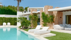 Stunning modern Ibiza villa with rental license in private urbanisation close to the beach