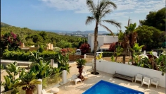 Modern Ibiza style villa with stunning sea views and guest house in Can Furnet