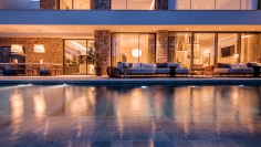 Luxury Ibiza villas within private and guarded estate overlooking the Roca Llisa Golf course