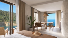 Ultra luxe Ibiza hotel appartementen pal aan zee met verhuurlicentie
