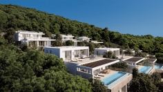 Schitterende high-tech Ibiza stijl villa's met zeezicht zeer dichtbij de jachthaven en centrum