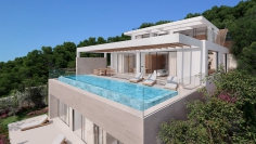 Schitterende high-tech Ibiza stijl villa's met zeezicht zeer dichtbij de jachthaven en centrum