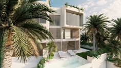 High tech design penthouse met prive zwembad en zeezicht op toplocatie Talamanca