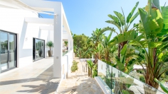 Stunning modern villa with spectacular sea views and rental license in Es Cubells