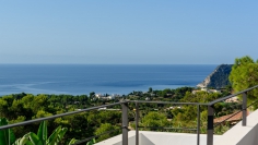 Stunning modern villa with spectacular sea views and rental license in Es Cubells