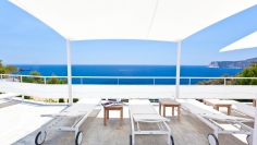 Stunning Ibiza villa with spectulair frontline sea views and touristic license near Es Cubells