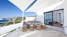 Stunning Ibiza villa with spectulair frontline sea views and touristic license near Es Cubells