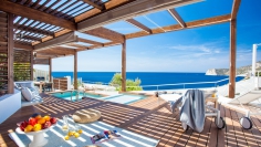 Stunning Ibiza villa with spectulair frontline sea views and touristic license near Es Cubells