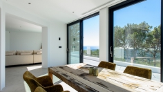 Beautiful modern Ibiza style villa with amazing sea views for sale in Es Cubells