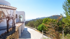 Beautiful modern Ibiza style villa with amazing sea views for sale in Es Cubells