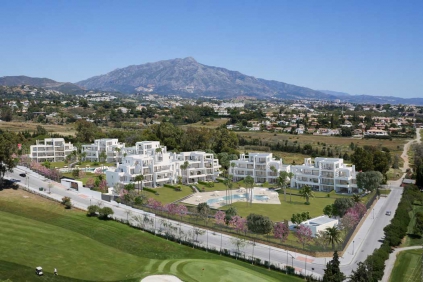 Contemporary new build apartments next to Atalaya golf