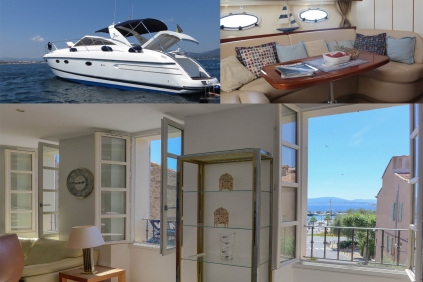 Unique opportunity: Beautiful apartment close to the marina for sale including luxury motor yacht!