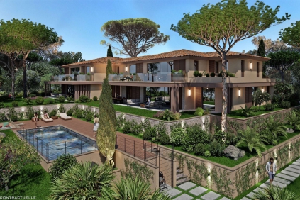 Zeer luxe en ruime nieuwbouw appartementen met panoramisch uitzicht op zee en Saint Tropez