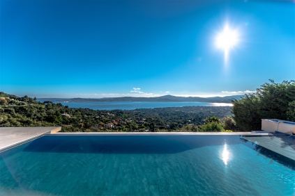 Stunning contemporary villa offering the most amazing views of St.Tropez bay