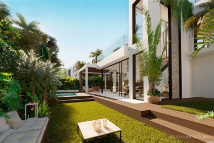 Stunning new build Ibiza villas located just 200 m from the beach