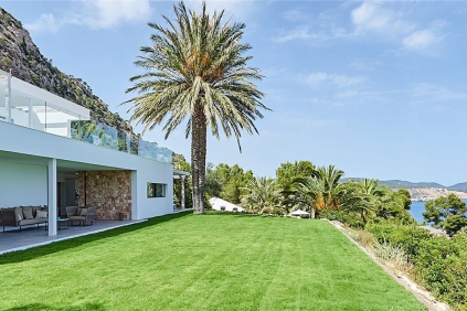 Amazing contemporary Ibiza style villa in Es Cubells with breathtaking views of the sea and Formentera