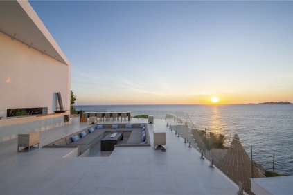 Spectacular sea front designer villa with amazing views over the bay of Cala Tarida
