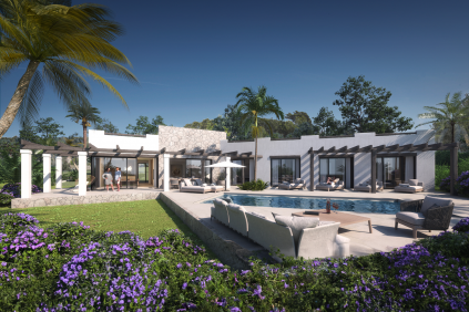 Stunning Ibiza Style Villa Under Construction on a Large Plot near Santa Gertrudis