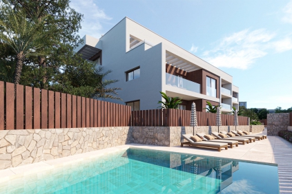 Luxury modern new-build apartments within short walking distance of Santa Eulalia Beach