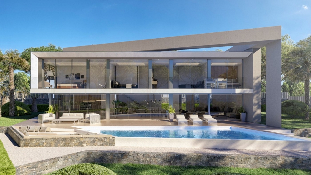 Unique designer villa with stunning sea view and walking distance to La Fustera Beach