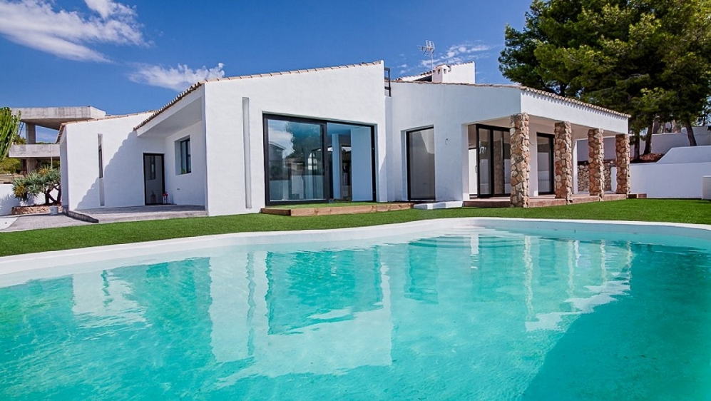 Large fully renovated Ibiza style villa close to La Fustera Beach