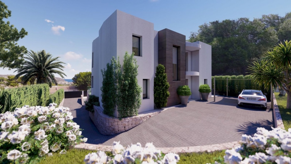 Stunning new designer villa with sea views close to the beach and centre of Moraira