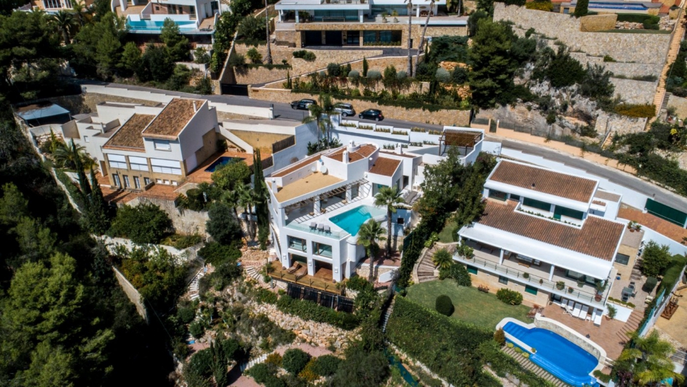 Stunnig Ibiza style villa with amazing sea views for sale close to the beach in Javea