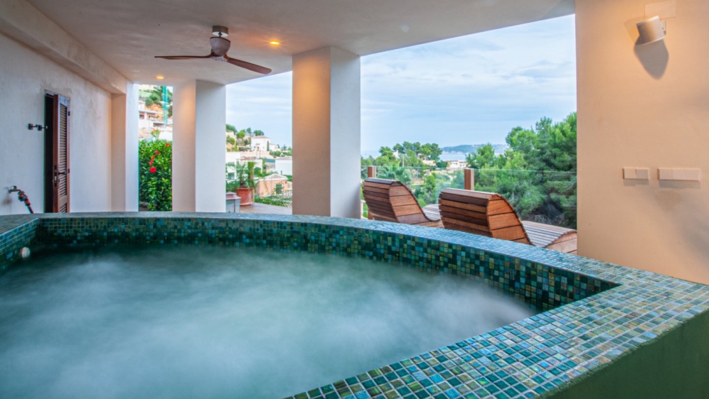 Stunnig Ibiza style villa with amazing sea views for sale close to the beach in Javea