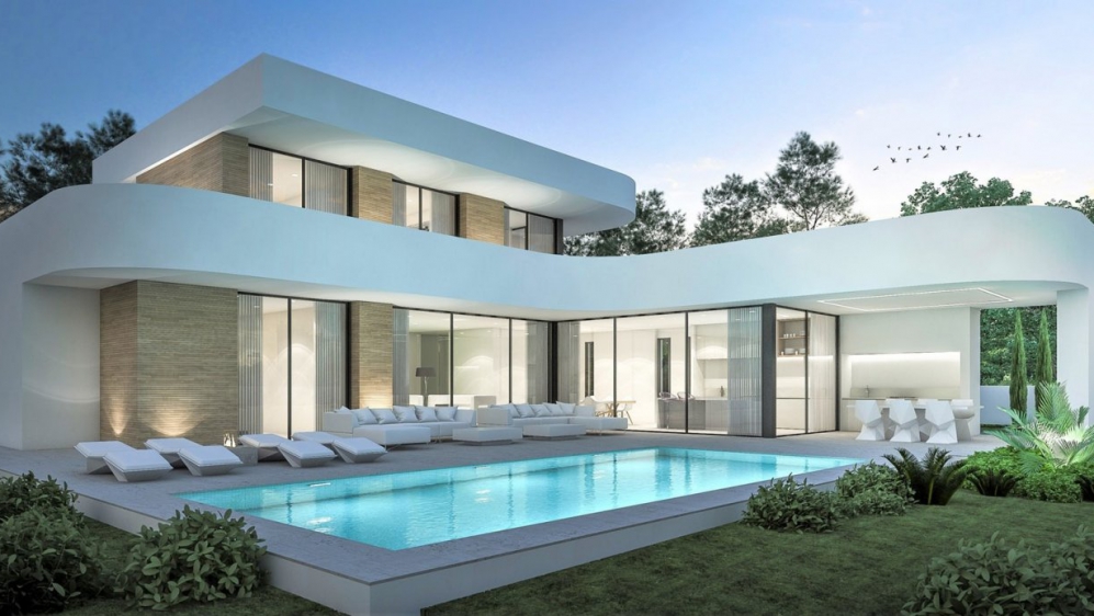 Beautiful modern organic shaped villa close to Moraira centre