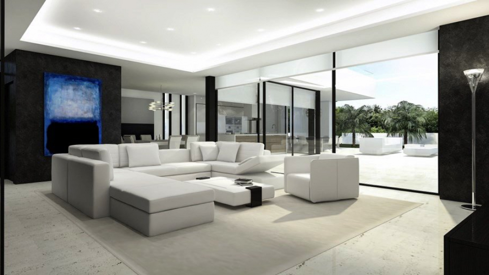 Prachtige moderne nieuwe villa van hoge kwaliteit met organische vormen