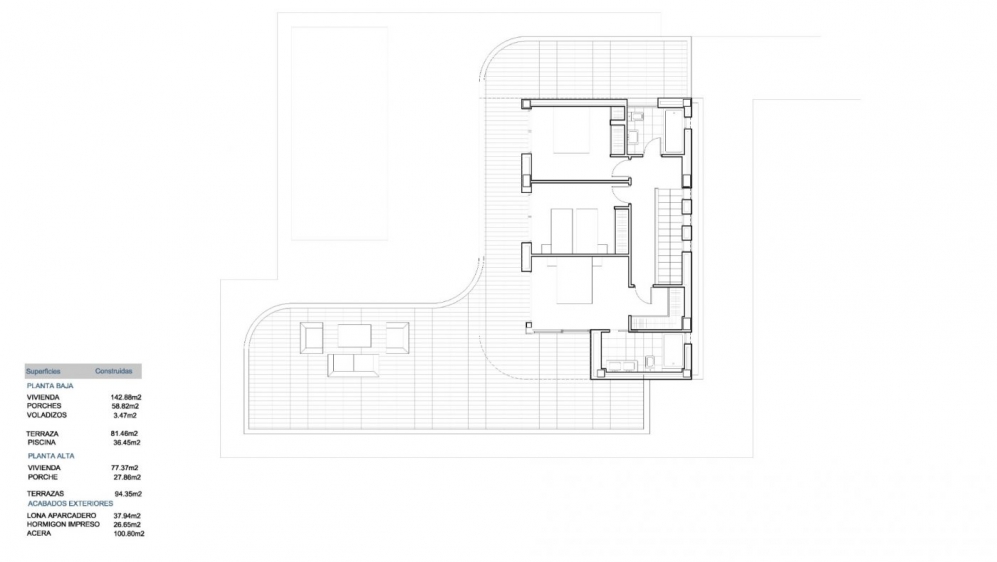 Beautiful modern organic shaped villa close to Moraira centre